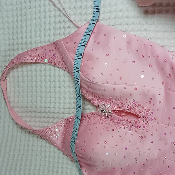 Mori Lee by Madeleine Gardener Pink Tulle/Sequin Quinceanera Prom Gown Size O - Picture 13 of 16